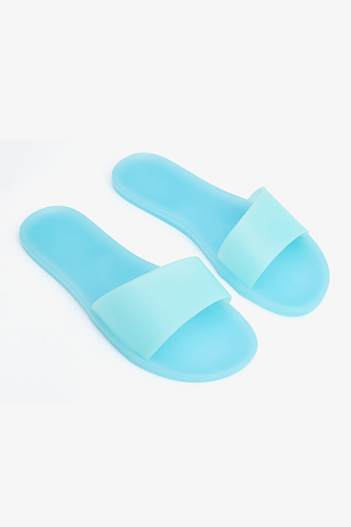Matte Jelly Ice Mavi Terlik - 1