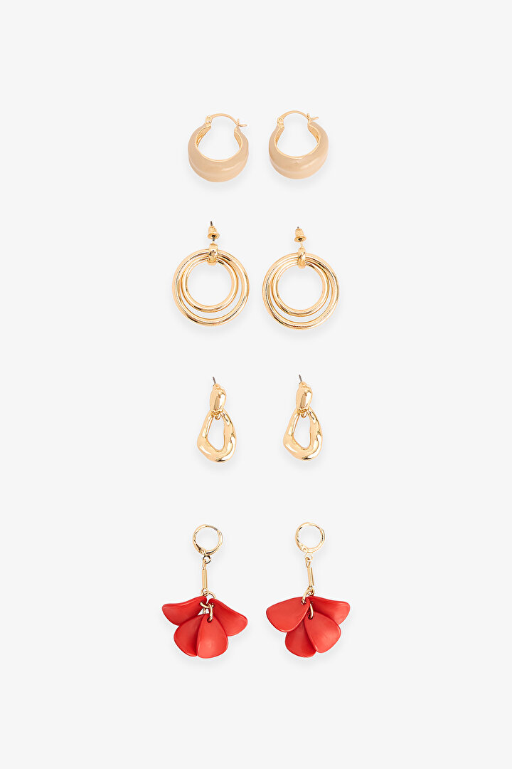 Red Loni Earring Set - 1