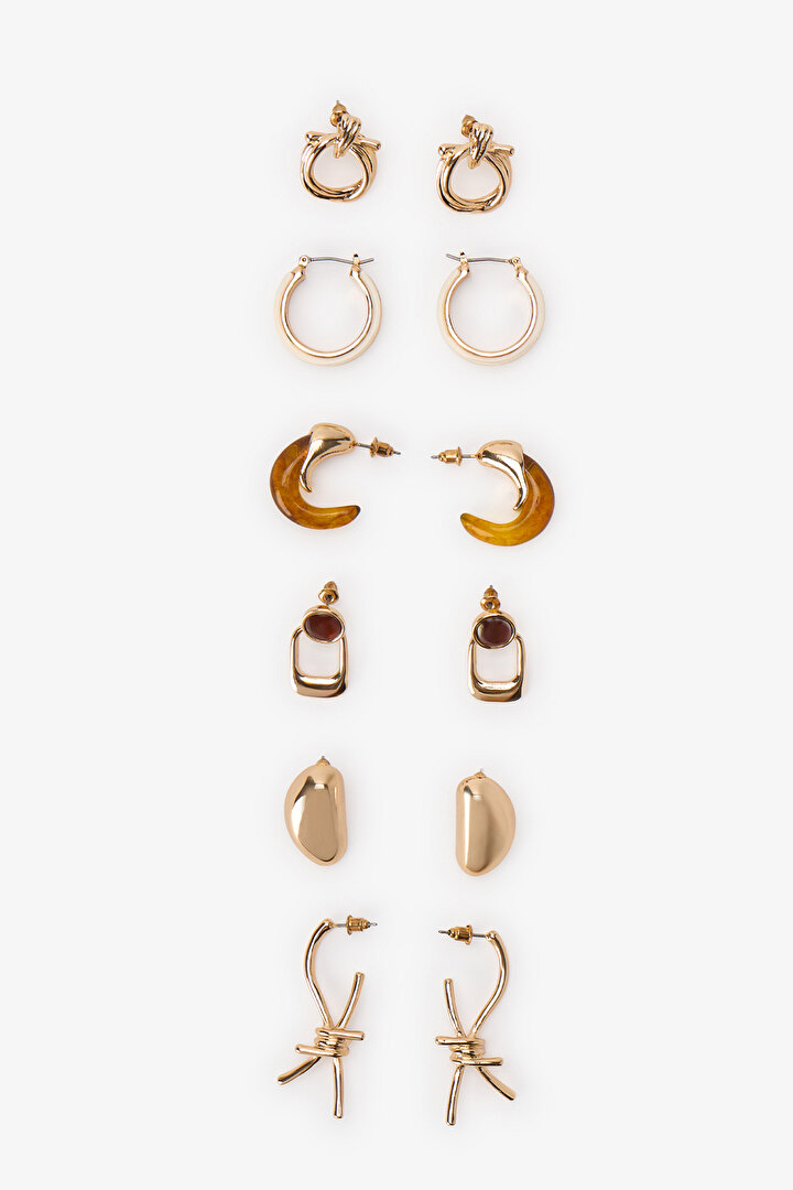 Gold Valerie 6 Pack Earring Set - 1