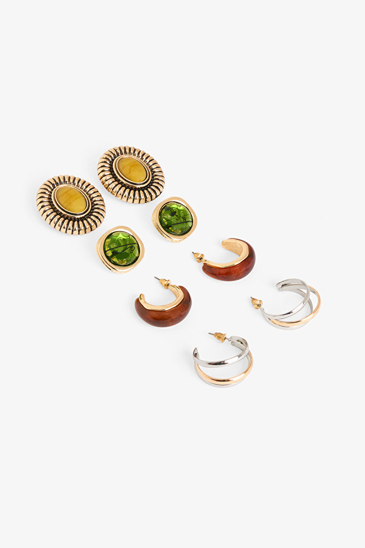 Gold Color Daren 4-Piece Earring Set - 2
