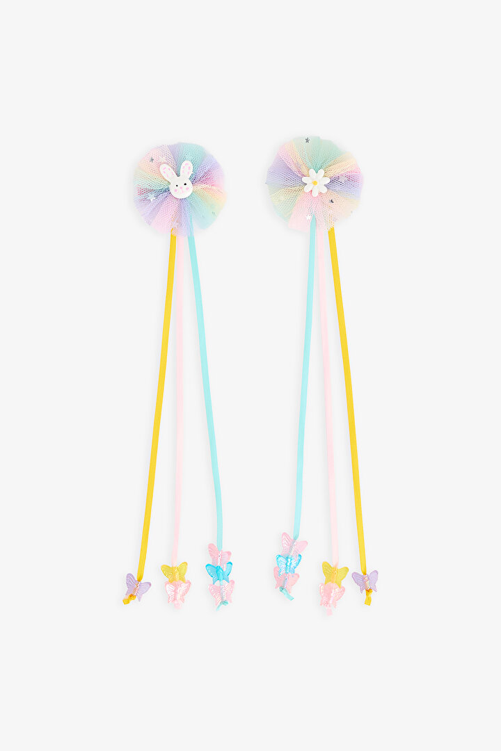Multicolor Girls Beads Hair Clip - 1