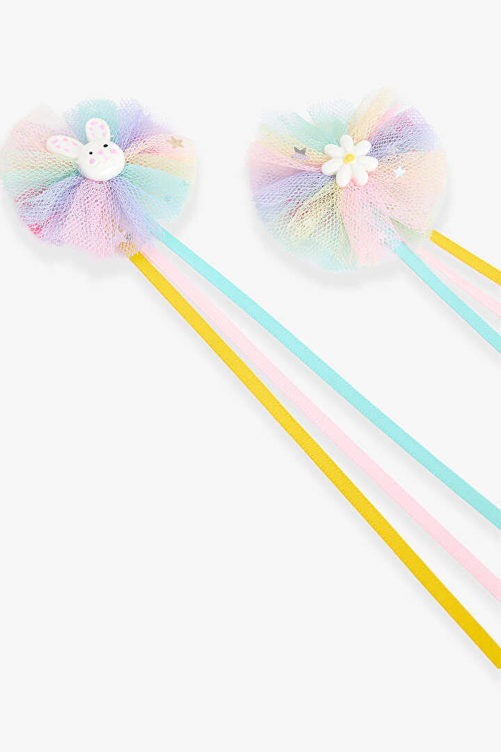 Multicolor Girls Beads Hair Clip - 2