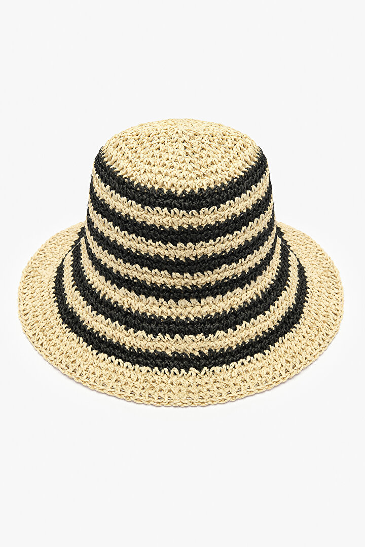 Stripe Çok Renkli Plaj Şapkası - 2