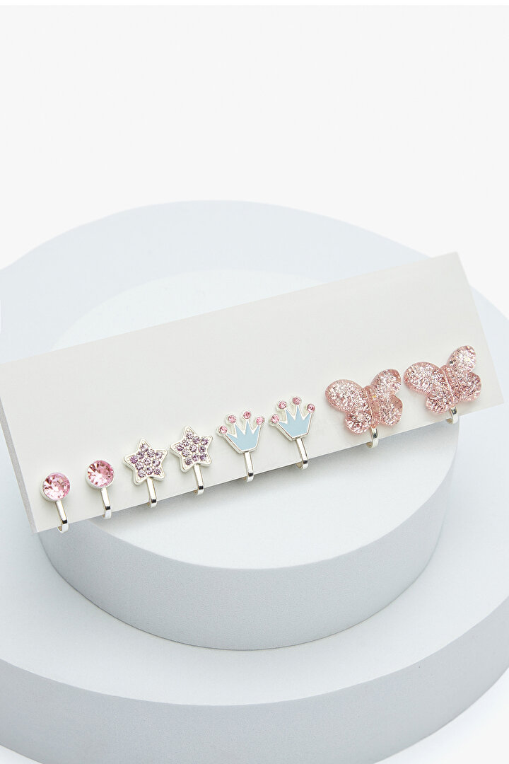 Girls Lilac Butterfly Earring Set - 1