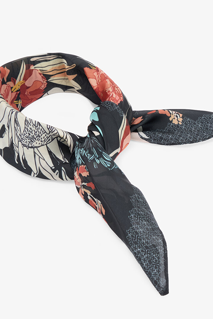 Ekru Vanessa Çiçekli Bandana - 2