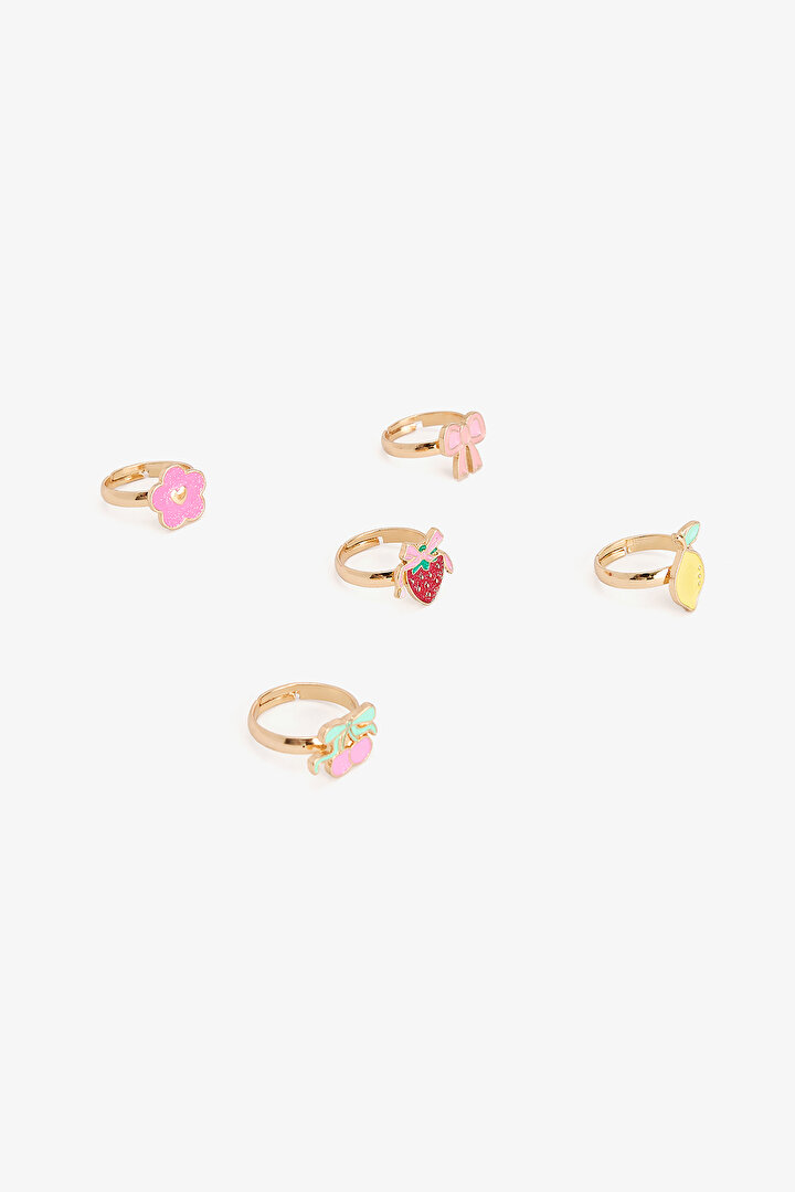 Renkli Kız Çocuk Fruit Yüzük Seti - 2