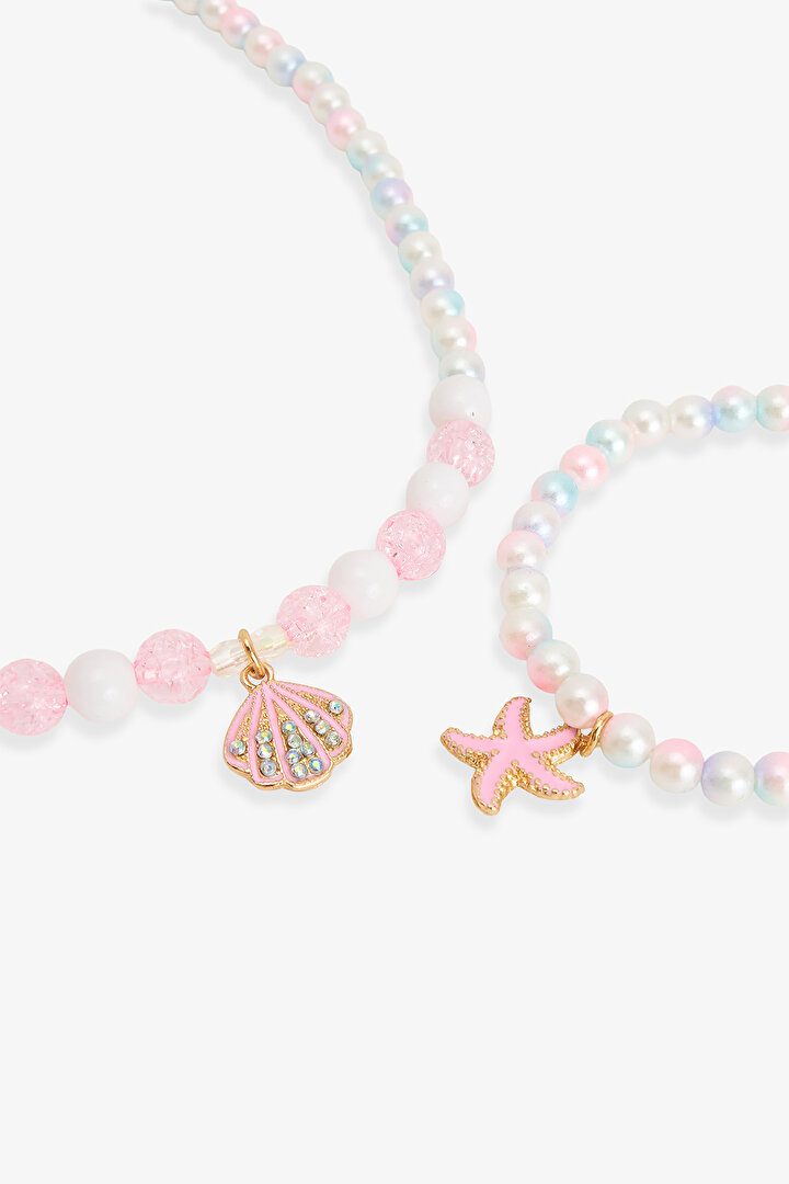 Multicolor Girls Star Necklace Set - 1