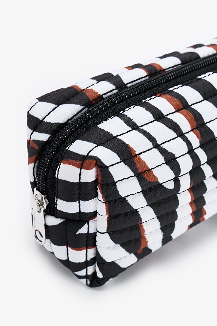 Siyah Zebra Makyaj Çantası - 2