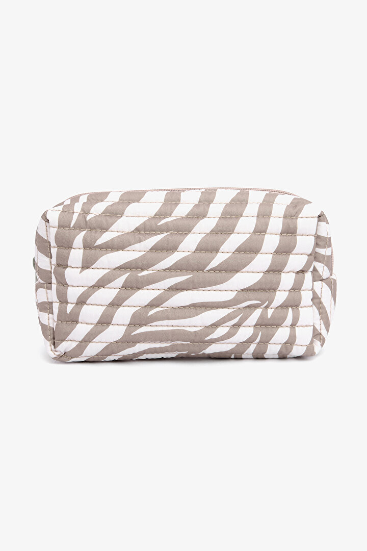 Zebra Ecru Make Up Bag - 1