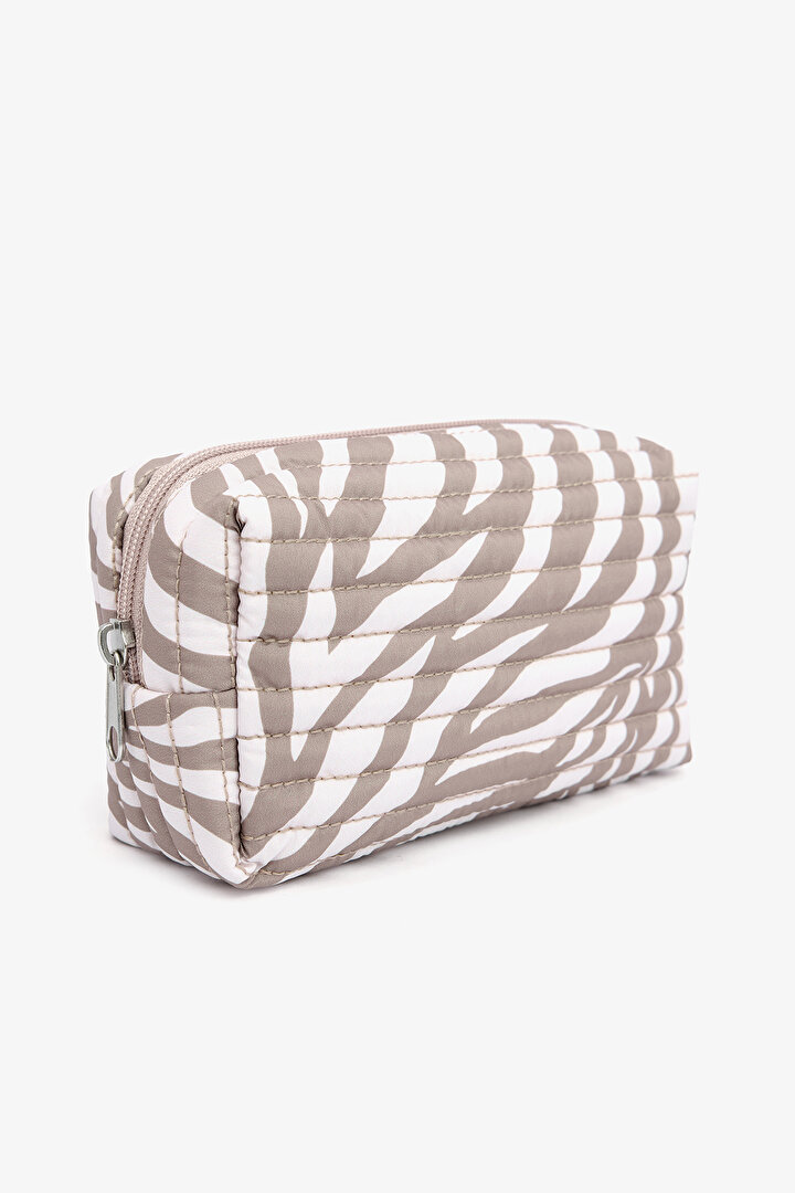 Zebra Ecru Make Up Bag - 2