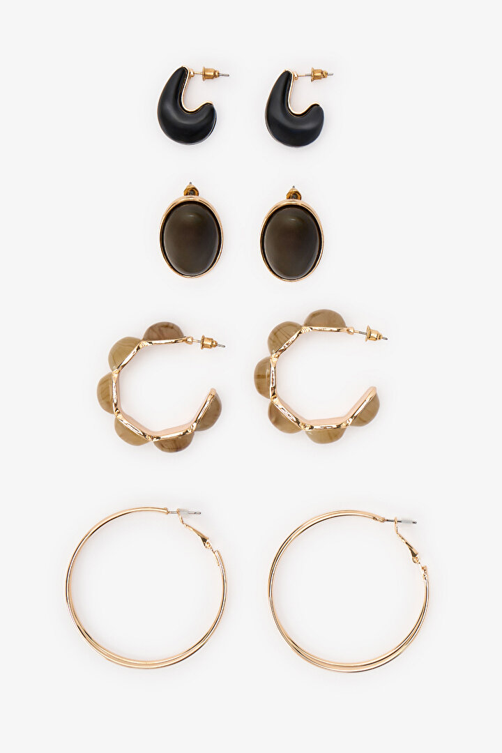 Gold Nicole 4 Pack Earring Set - 1