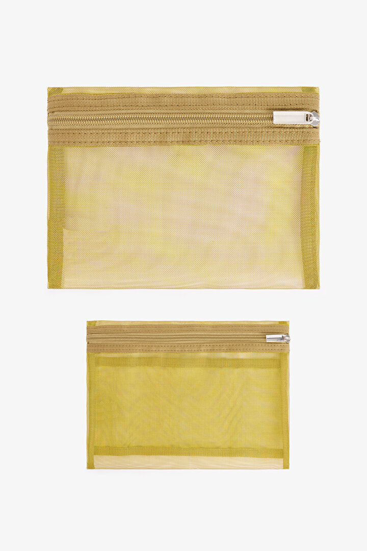 Altın Rengi Emma Makyaj Çantası - 1