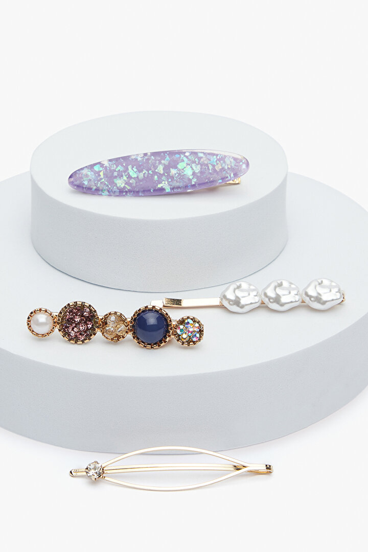 Giselle Gold Color Hair Clip Set - 1