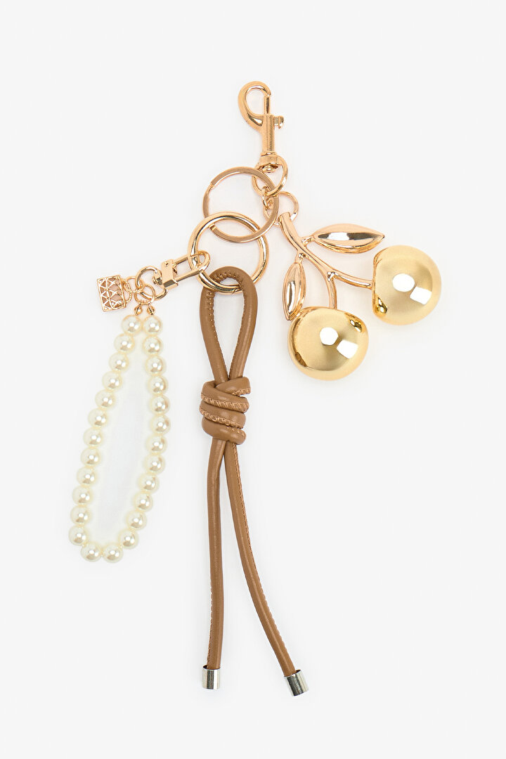 Gold Cherry Keychain - 1