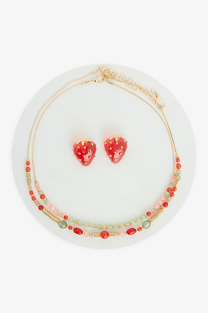 Berry Gold Necklace Set - 1