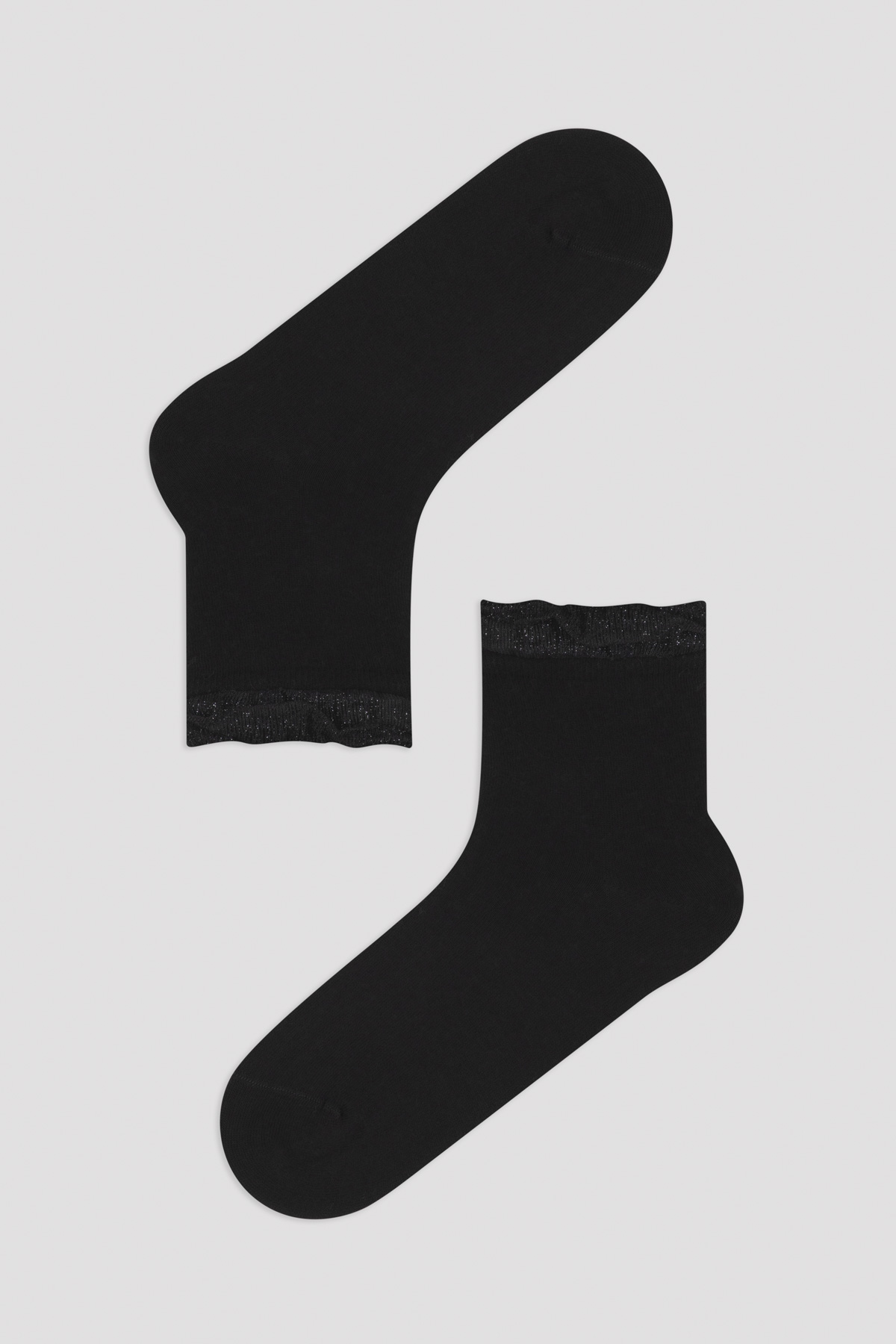 Penti Siyah Tül Fırfırlı Soket Çorap. 1