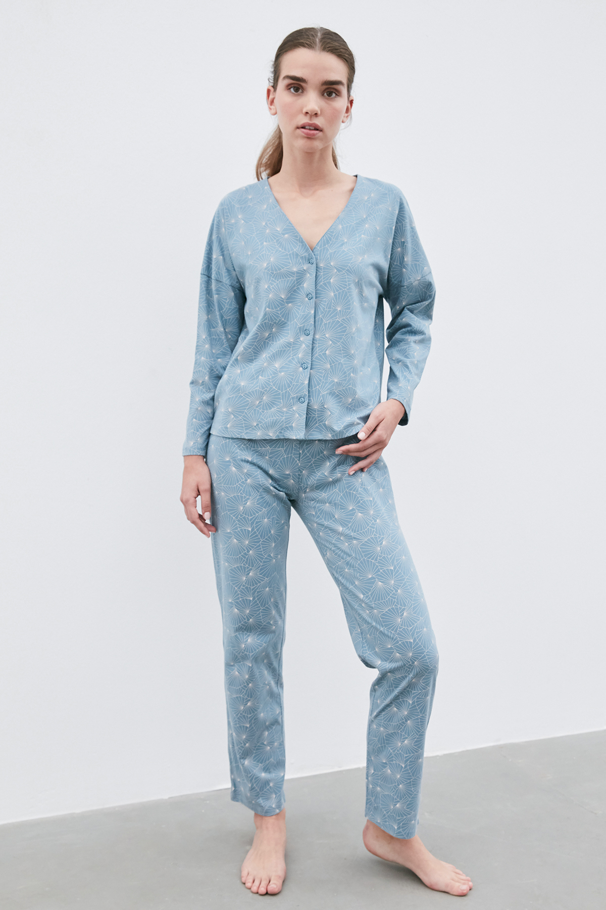 Penti Relax Blue Lotus Pijama Takkımı. 1
